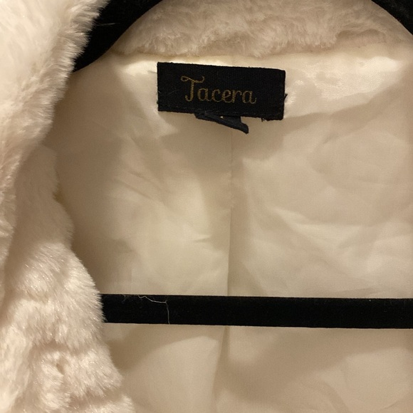 Tacera faux fur 3/4 cropped jacket - Picture 2 of 7